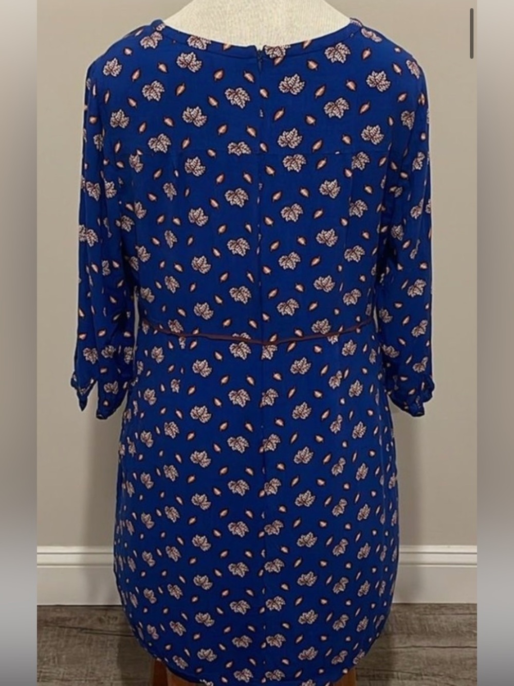 Boden Autumn Leaves Long Sleeve Knee length Fall Dress 16L - Picture 10 of 10